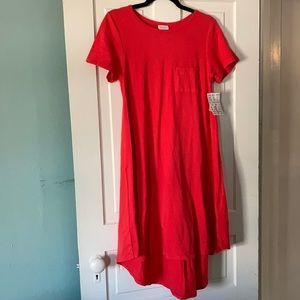 —Small Red LuLaRoe Carly Dress with Pocket